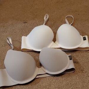 2 Vince Camuto White and Cream Bras
